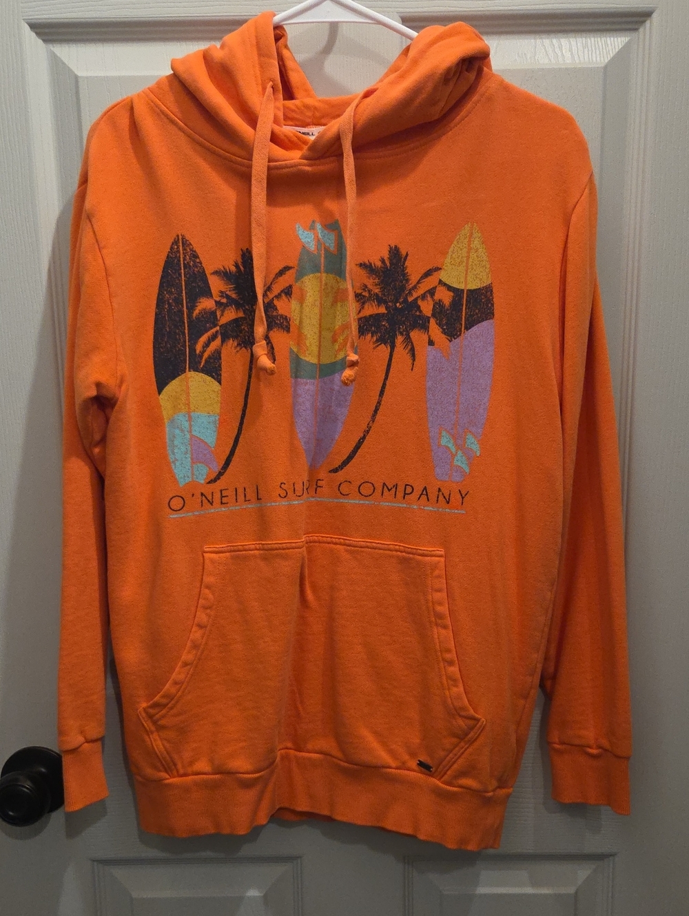 O'Neill Orange Surfboard Graphic Pullover Hoodie - Long